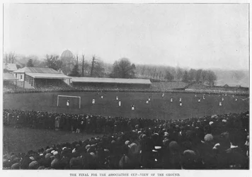 Aston Villa y Everton jugando la final de la Copa de la Asociación, 1897